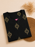 Sneyura Black Motif Kurthi for Women