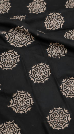 Premium Trendy Printed Black  Peplum Top