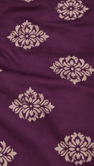 Premium Trendy Printed Violet Peplum Top